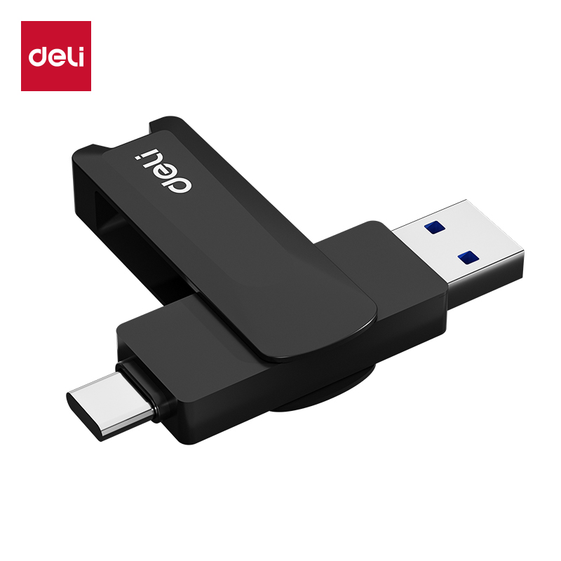 纵横USB3.2双头U盘LS331-64G(黑)（只）