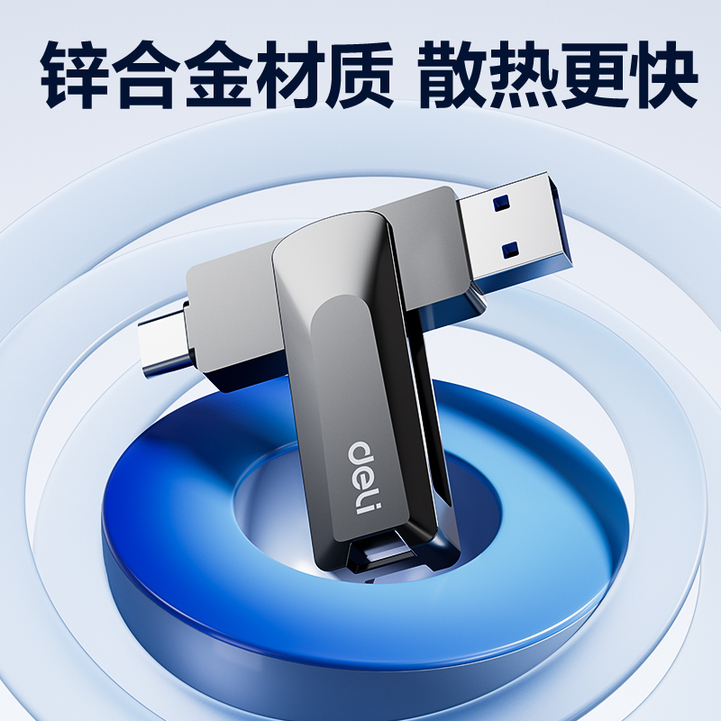 纵横USB3.2双头U盘LS331-64G(黑)（只）