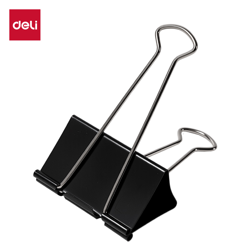 纵横8575黑色大号长尾票夹-夹宽75MM(黑)(2个/袋)
