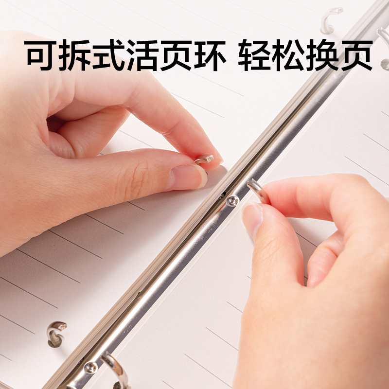 纵横BP12商务活页皮面本12mm行距-A4-80张(黑色)(本)