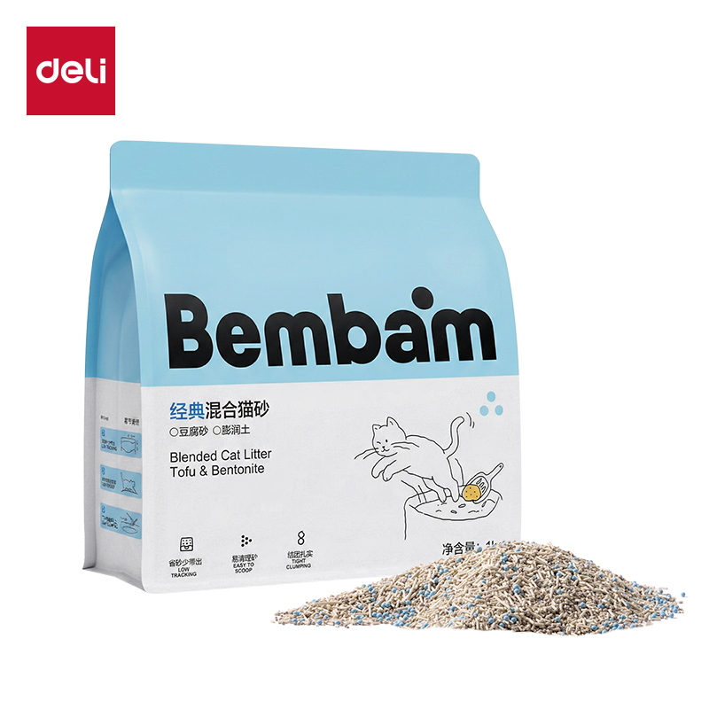 纵横Bembam_BM01_1kg豆腐膨润土混合猫砂(混)(包)