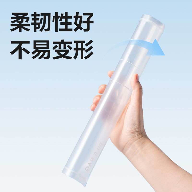纵横PP312_A4条纹按扣文件袋(透明)(10个/包)