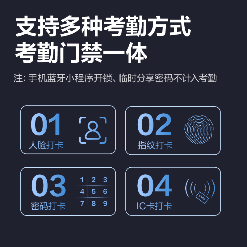 纵横AC216无框玻璃门人脸指纹锁(无地插款)(银)(台)