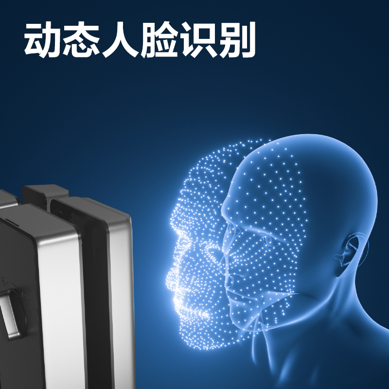 纵横AC217有框玻璃门人脸指纹锁(无地插款)(银)(台)