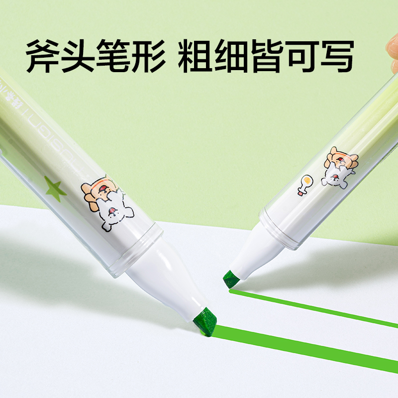 纽赛NS718-D线条小狗香味荧光笔(混)(5支/盒)