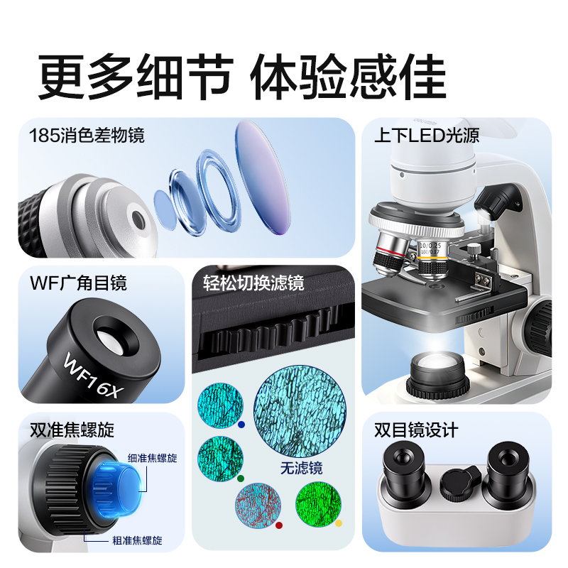 纵横YX910双目显微镜(灰)(台)