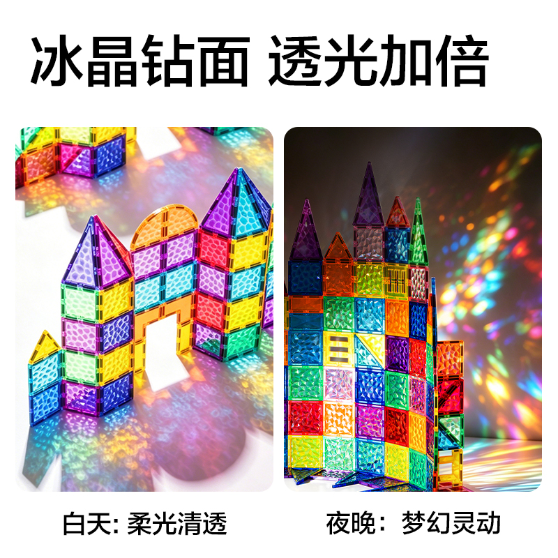 纵横YP184-100冰晶磁力彩窗片-100片(混)(盒)