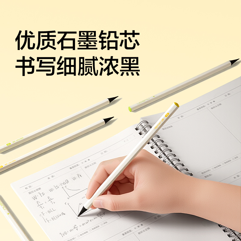 纽赛NS1747-HB六角白杆黑木纽赛铅笔HB(混)(20支/盒)
