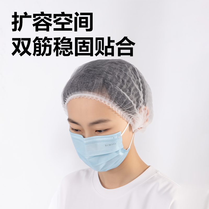 纵横LQ657无纺布发帽(白)(250g/100只)(16cm)