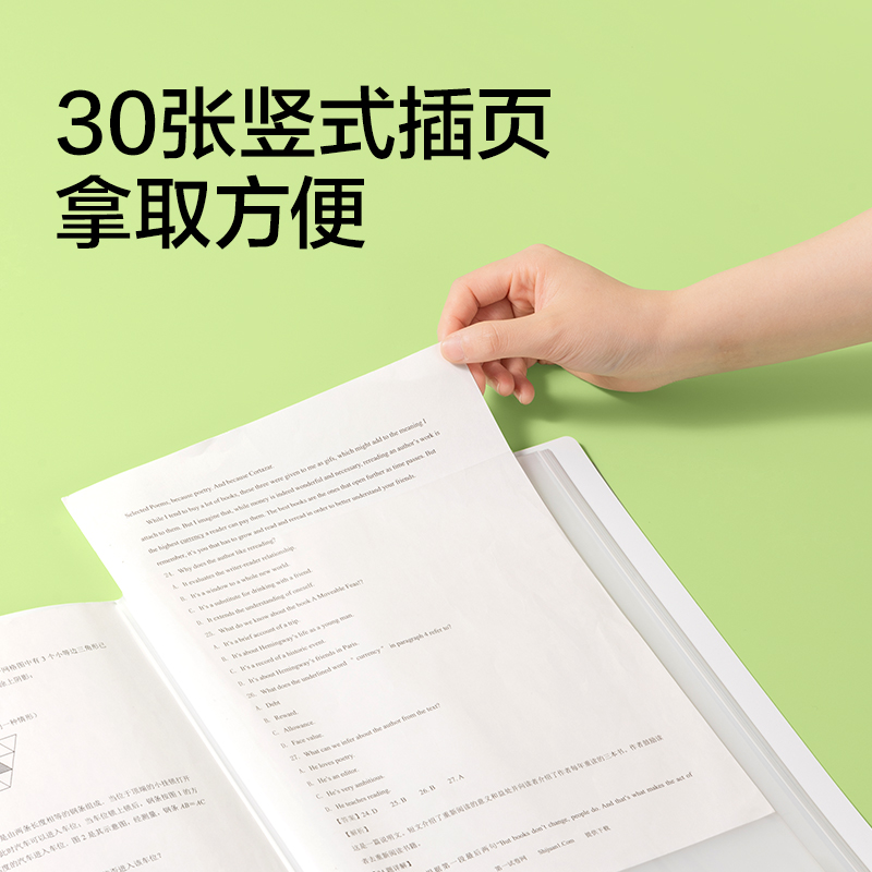 纽赛NS523-30D线条小狗30页绑带收纳资料册(混)(个)