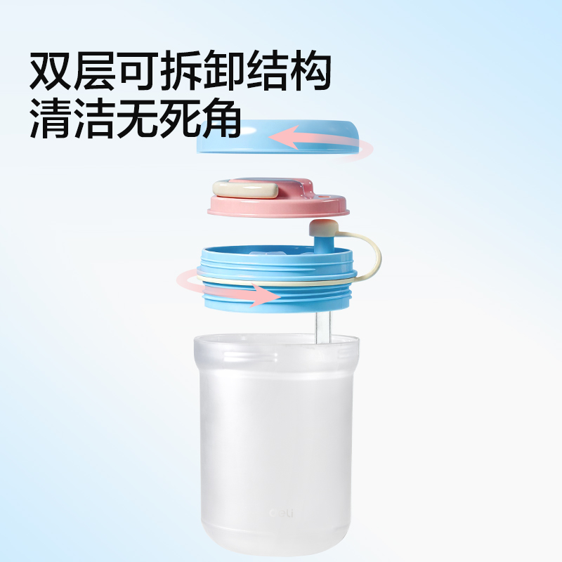 纵横LL322冰格杯吸管杯蓝色520mL（盒）