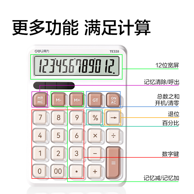 纵横TE328桌面计算器(白色)(台)