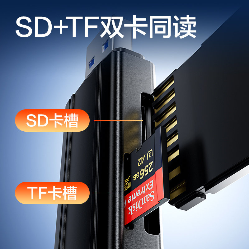 纵横LS391USB3.0读卡器(黑)(只)