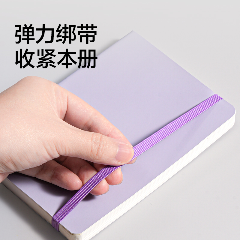 纵横BP53-A6软面绑带皮面本96张(淡紫)(本)