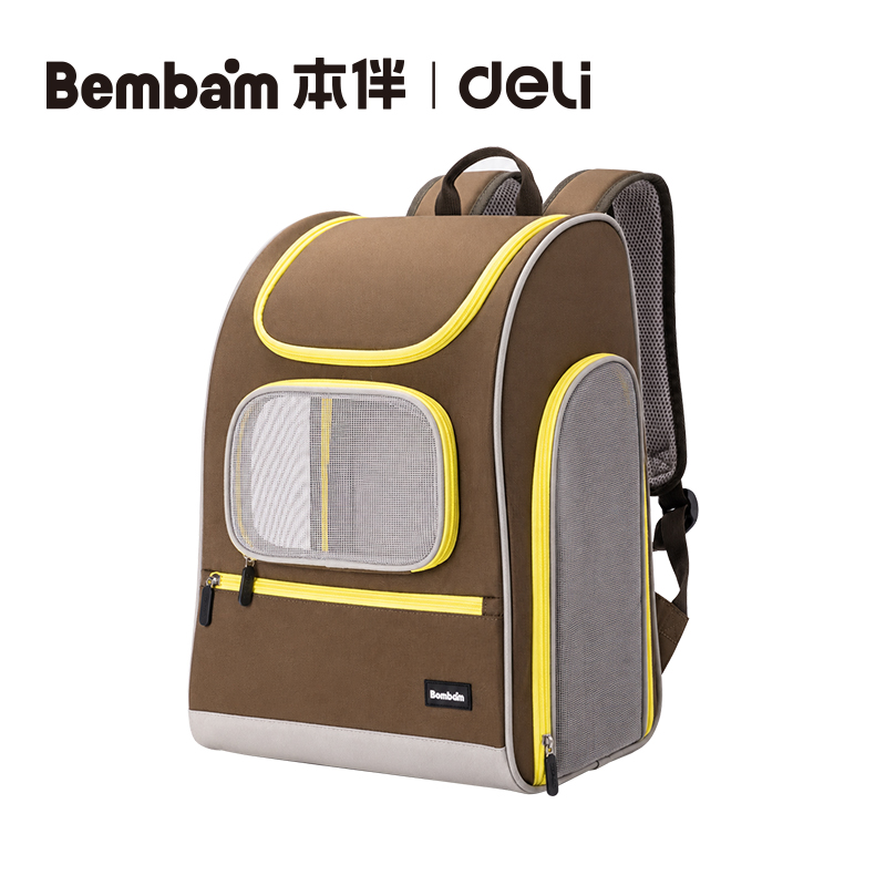 纵横Bembam_BM401云顶透气宠物出行包(棕)(个)
