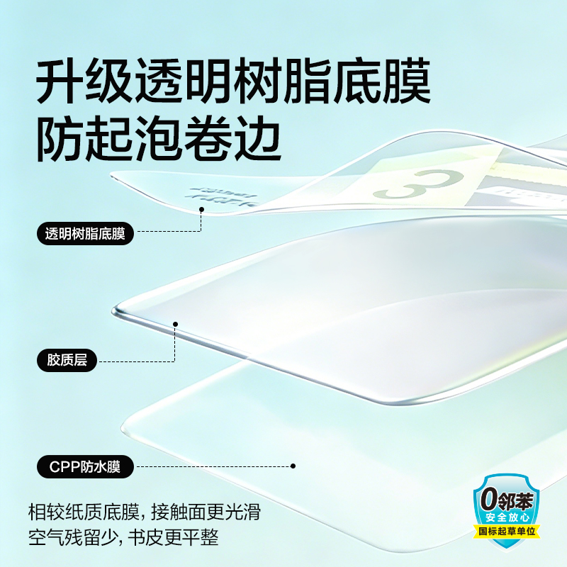 纵横VM433-16K真透明分段贴包书膜10张(混)(包)