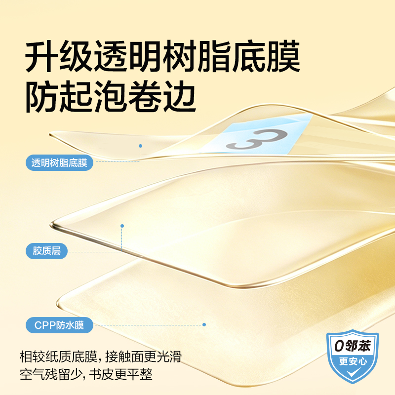 纵横VM431真透明分段贴包书膜22张套装(混)(包)