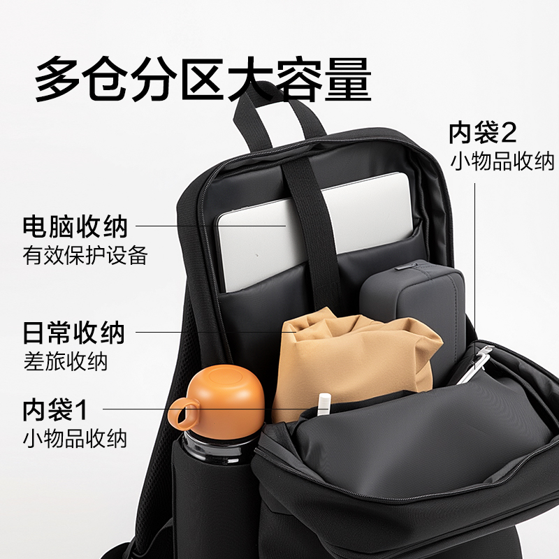 纵横BG215休闲双肩电脑包(灰)(个)