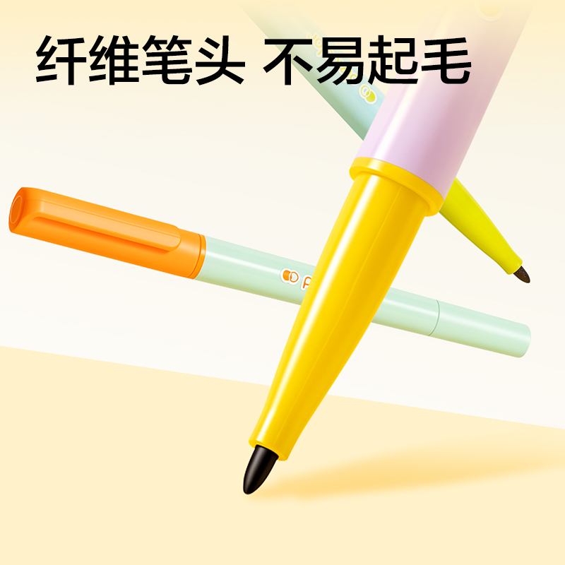纵横SN135双头勾线笔(黑)(6支/盒)