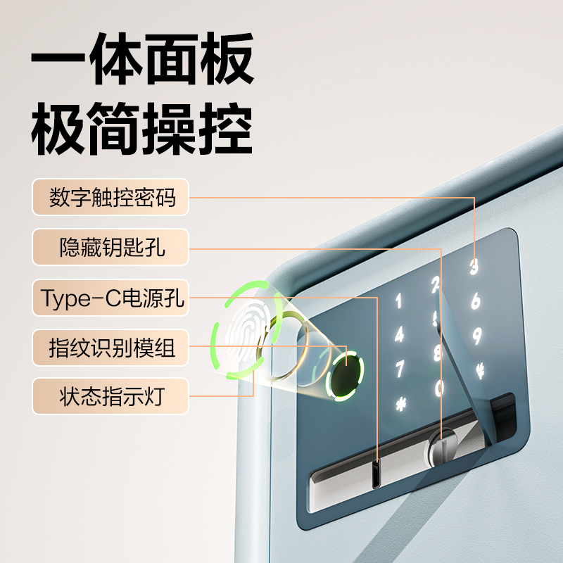 纵横AE223-Z指纹密码保管箱H250(镜空粉)(台)