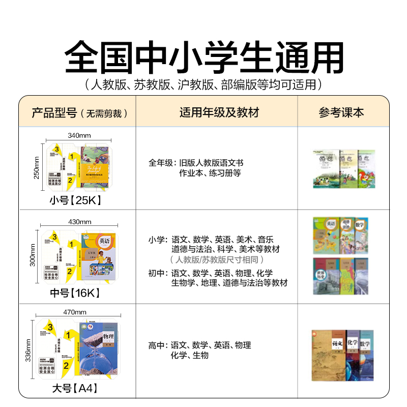纵横VM437-25K真透明分段贴包书膜10张(混)(包)
