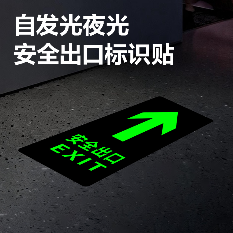 纵横ZG1012安全出口标贴14*29cm向前(混)(6张/包)