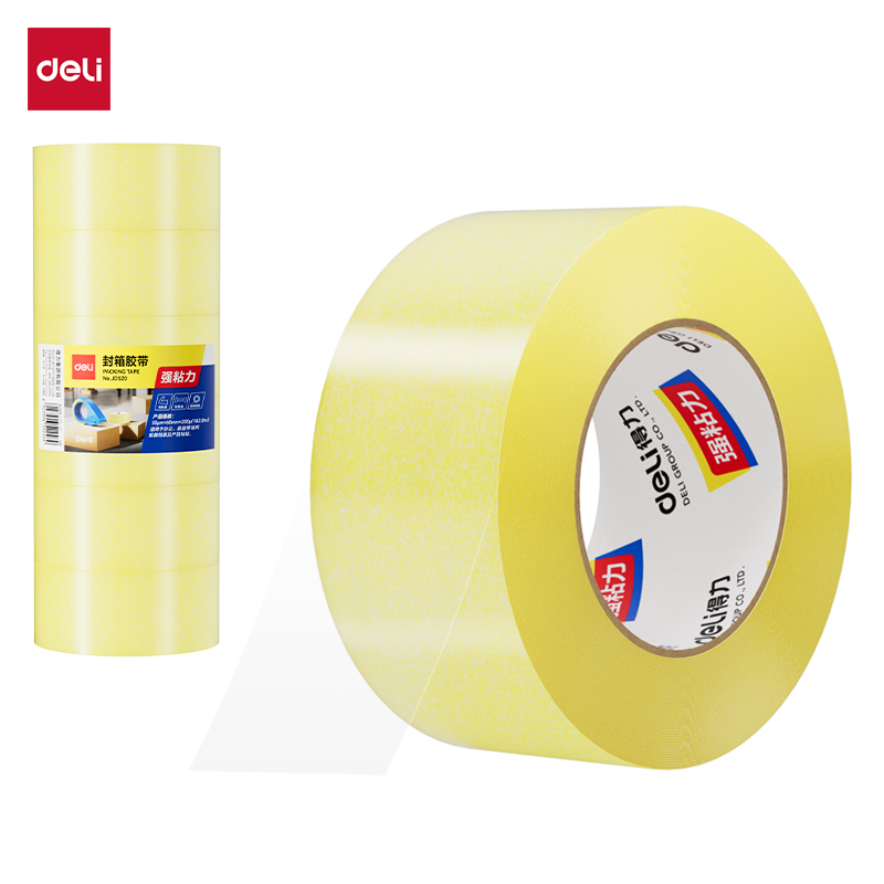 纵横JD520封箱胶带60mm*200y*50μm(透明黄)(6卷/筒)