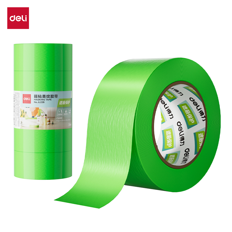 纵横JL228弱粘美纹胶带30mm*20y(5卷/筒)(绿色)