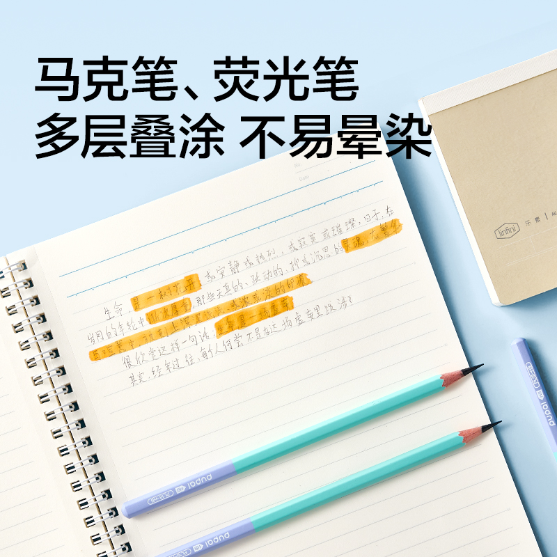 纵横PL18-HB步乐防脏手六角杆书写铅笔HB(混)(10支/盒)