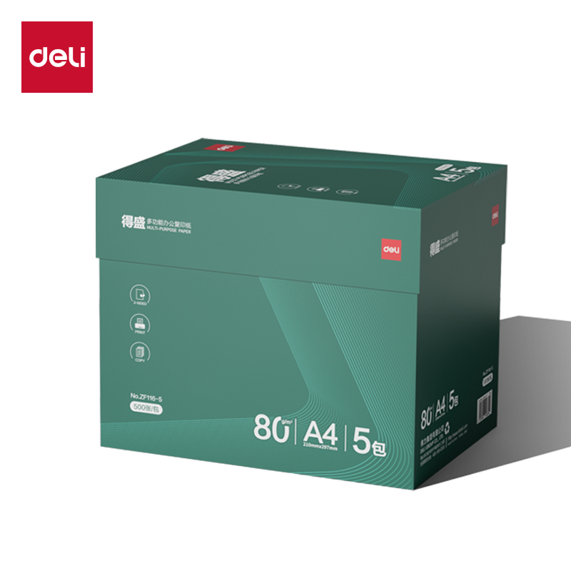 纵横ZF116-5得盛复印纸A4-80g-5包(绿色包装)(箱)