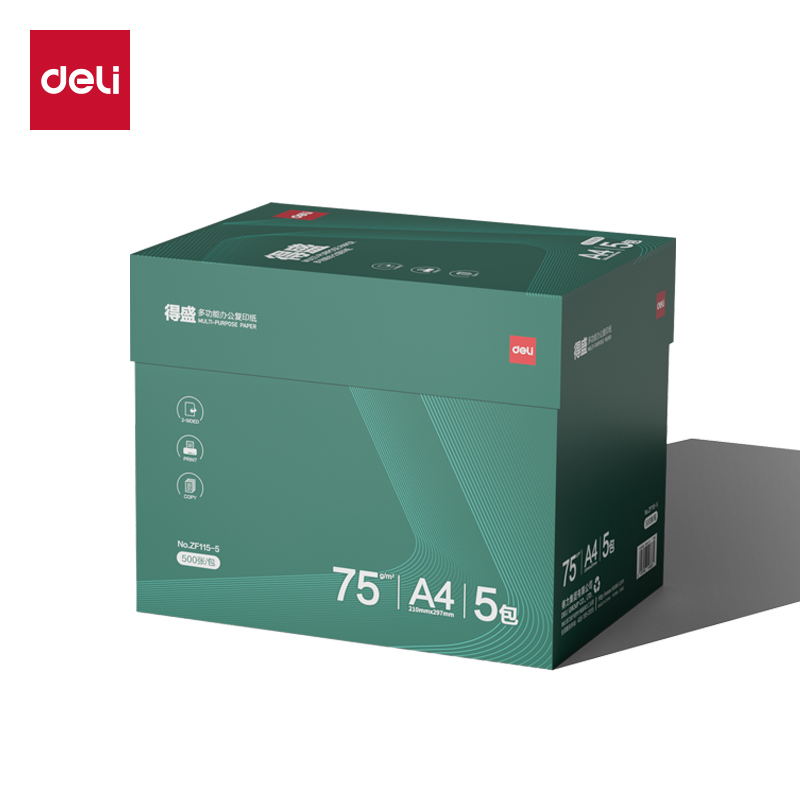 纵横ZF115-5得盛复印纸A4-75g-5包(绿色包装)(箱)