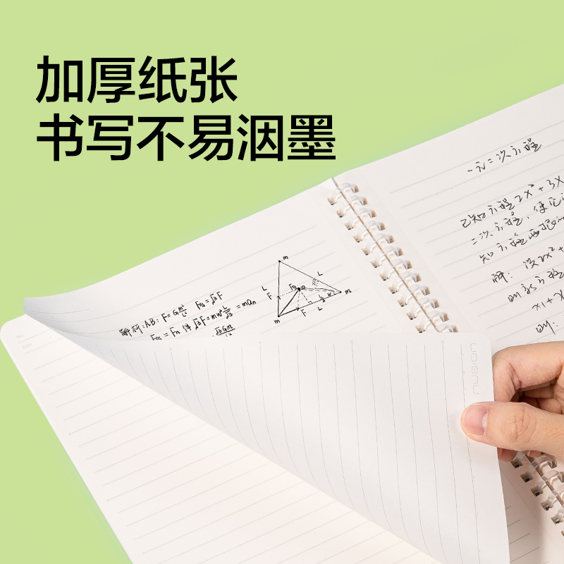 纽赛NS1126-D线条小狗软螺旋本-B5(绿)(60张/本)